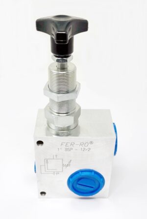 Inline Pressure Relief Valve 1” BSP 50-380 Bar Variable